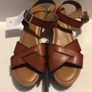 Time and Tru NWT- wooden heeled sandals size 11